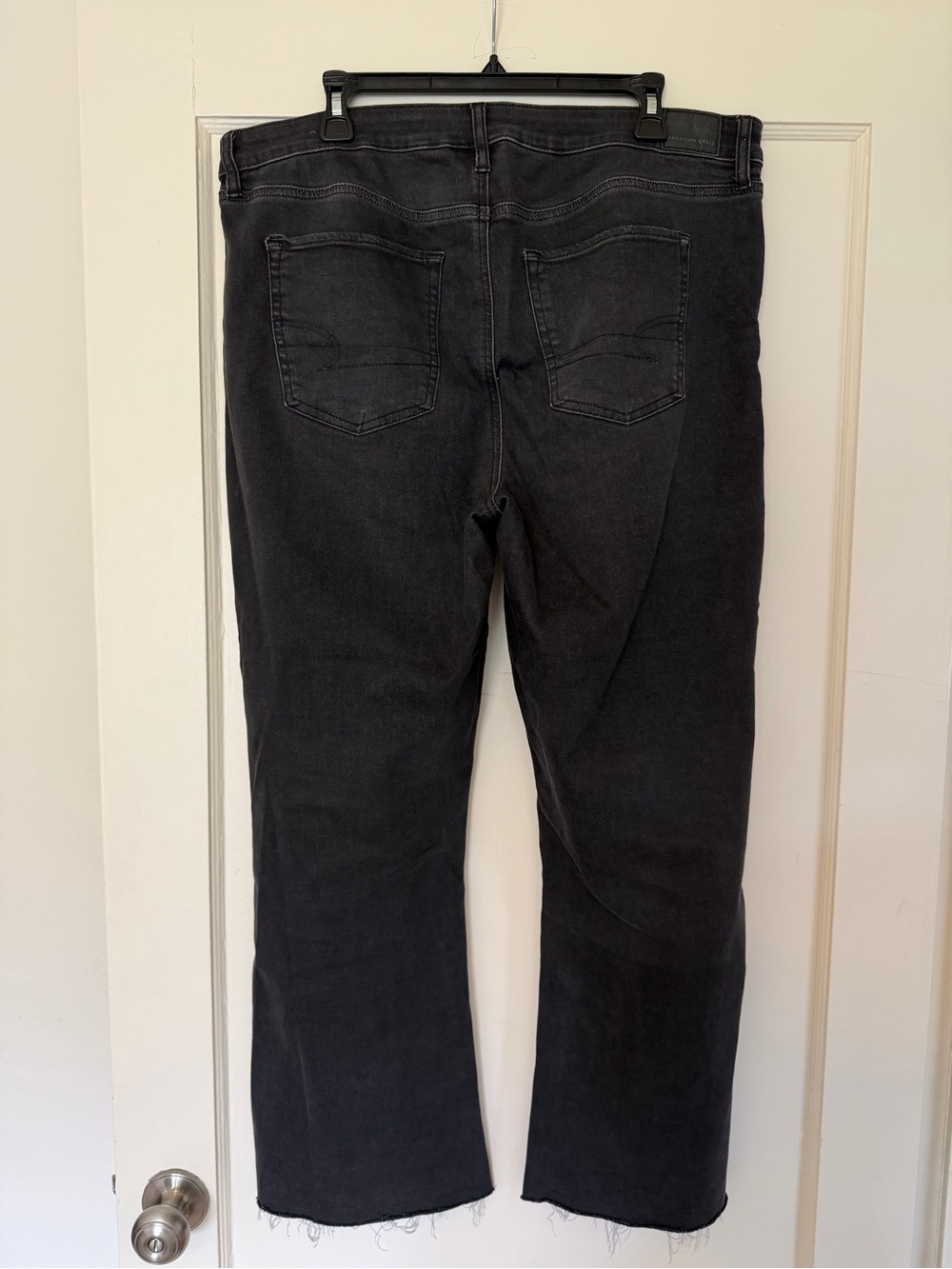American Eagle Black High-Rise Ankle Flare Jeans - Picture 2 of 4